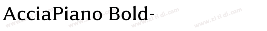 AcciaPiano Bold字体转换